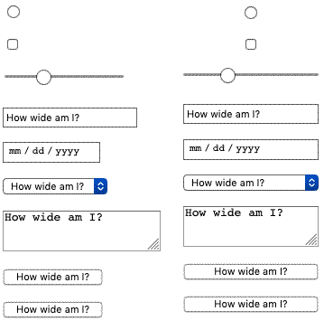 box model properties effect most input types.