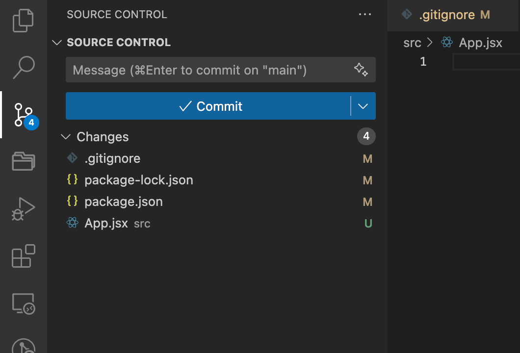 Git integration shown in VS Code